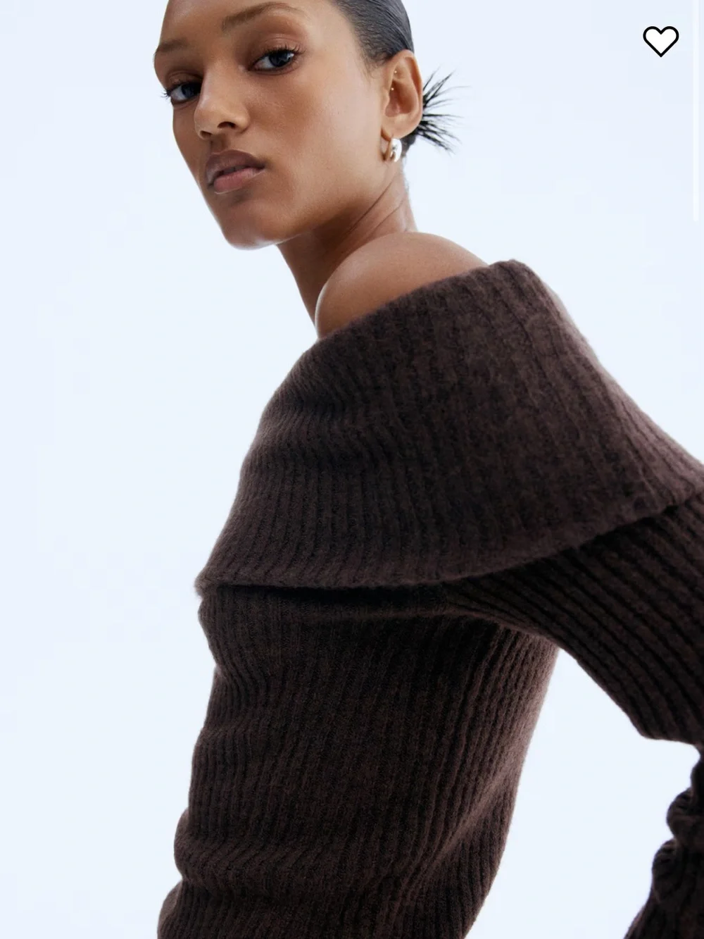 H&M Ribbed Knit Off Shoulder Sweater - Picture 5 of 8